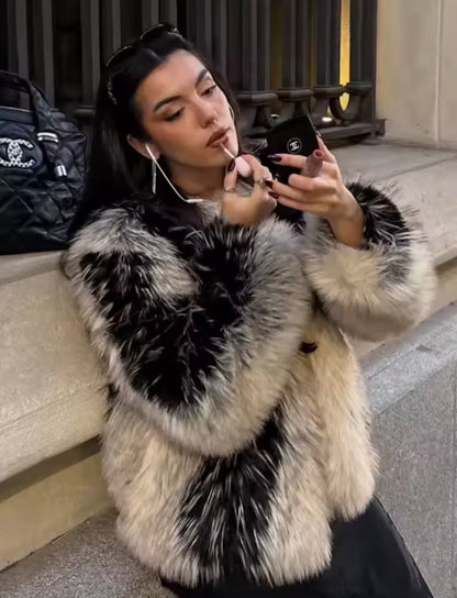 Women High Street Fur Coat
