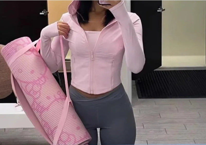 Top Yoga Slim Autumn with hood