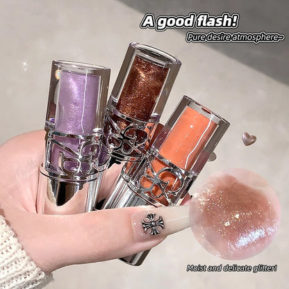 Gege Bear Sparkling Mirror Water Lip Gloss,hydrating and moisturizing Lip Gloss makeup, long-lasting color display lipstick gift