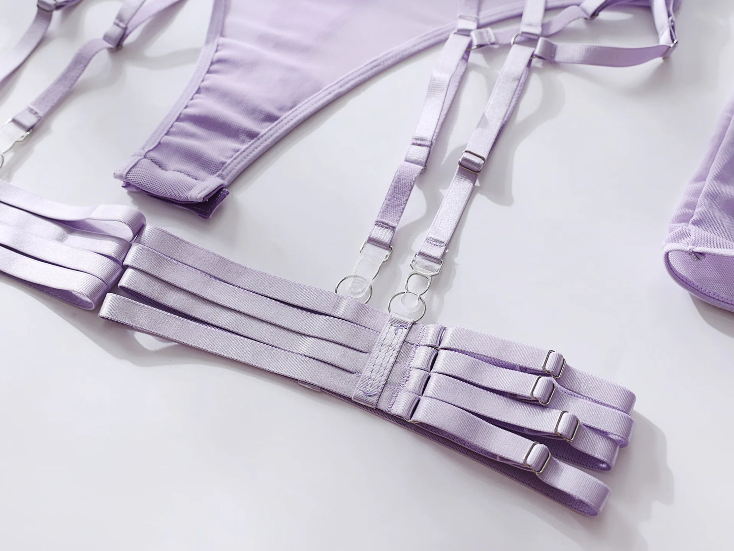 Ellolace Tight Fitting Lace Bodysuit Sexy See Through Erotic Body With Gloves Garter Night Club Outfit Sissy Crotchless Mesh Top