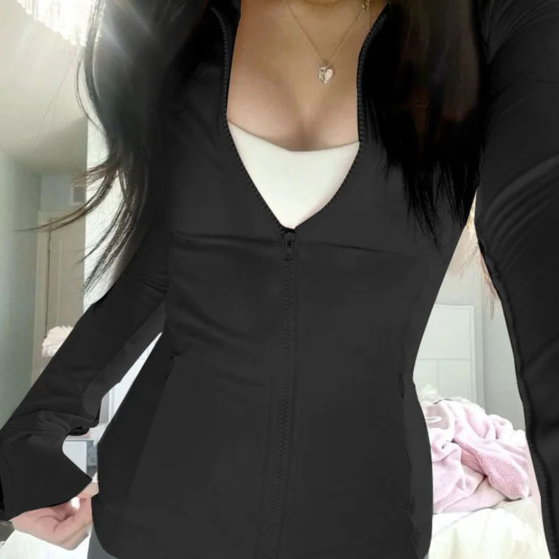 Top Yoga Slim Autumn with hood