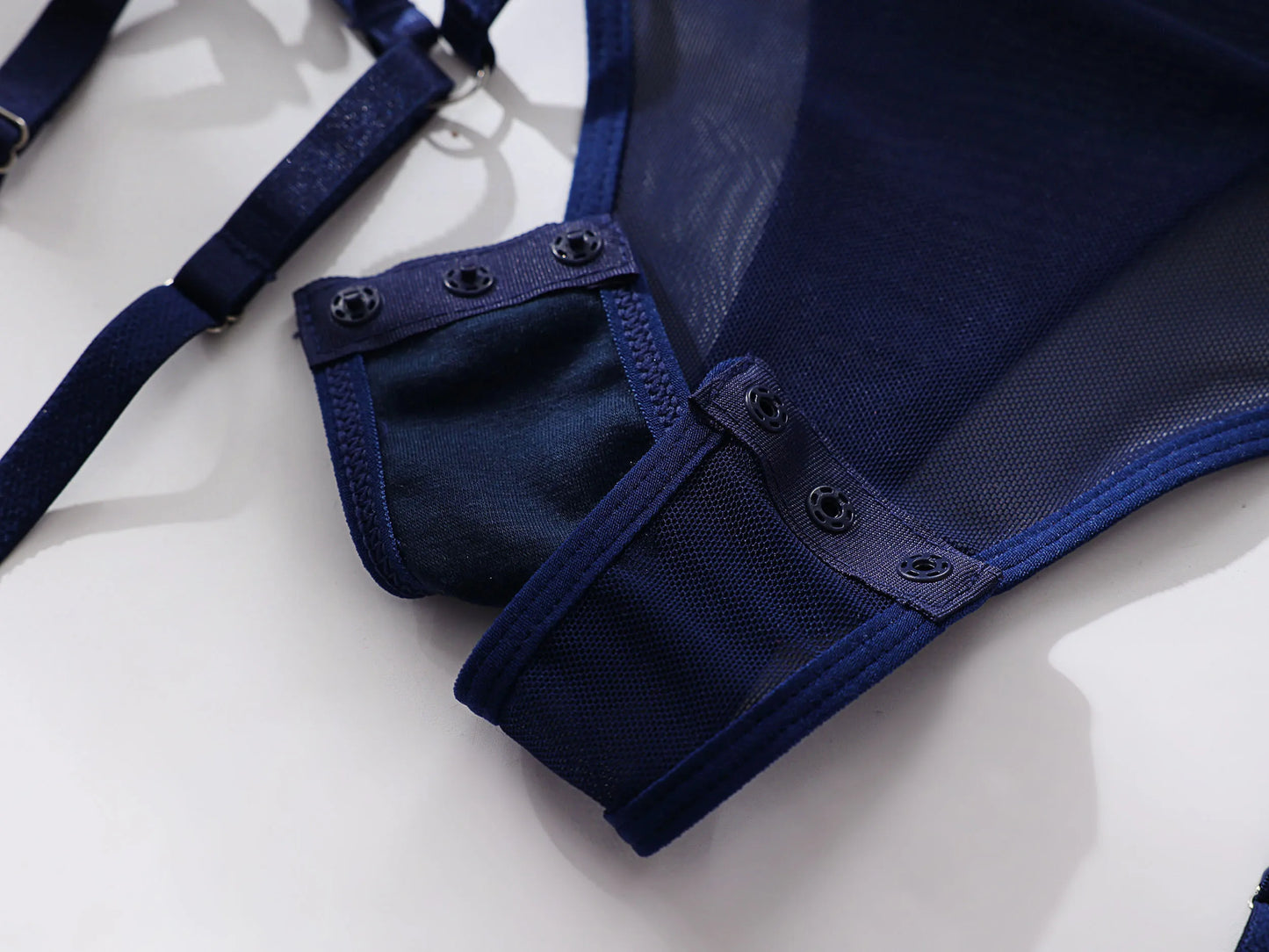 Ellolace Tight Fitting Lace Bodysuit Sexy See Through Erotic Body With Gloves Garter Night Club Outfit Sissy Crotchless Mesh Top