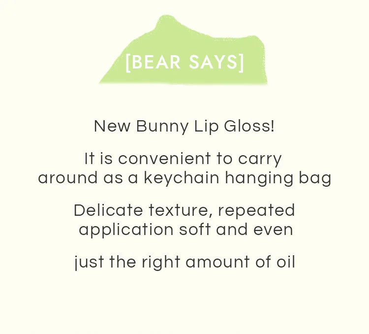 Gege Bear Rabbit Lip Glaze, Matte Velvet Lip Clay Long-lasting Color Non-drying Lipstick