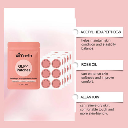 GLP-1 Patches For Body Shaping Fat Burning Anti Cellulite Improve Stomach Control Appetite Increase Metabolism Weight Loss Patch