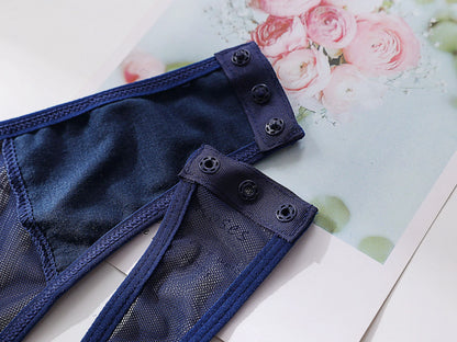 Ellolace Tight Fitting Lace Bodysuit Sexy See Through Erotic Body With Gloves Garter Night Club Outfit Sissy Crotchless Mesh Top