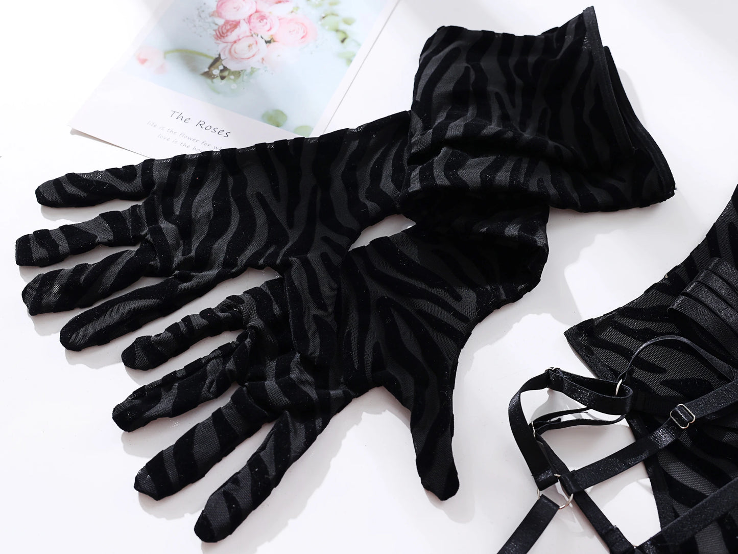 Ellolace Tight Fitting Lace Bodysuit Sexy See Through Erotic Body With Gloves Garter Night Club Outfit Sissy Crotchless Mesh Top