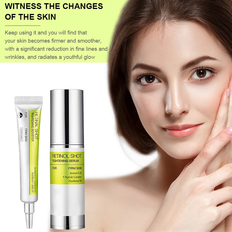 Korean Retinol Vitamin C Hydrating Shot Tightening Booster Face Cream Eye serum Lightening Dark Circles Firming Moisturizer