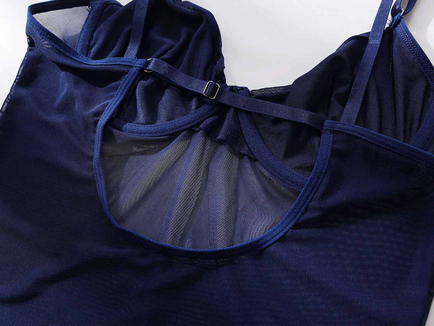 Ellolace Tight Fitting Lace Bodysuit Sexy See Through Erotic Body With Gloves Garter Night Club Outfit Sissy Crotchless Mesh Top