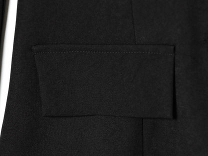 Women Elegant Lace Hem Black Suit Coat Fashion V-neck Single Breasted Slim Fit Blazer 2026 New Spring Office Lady Blazer Outwear