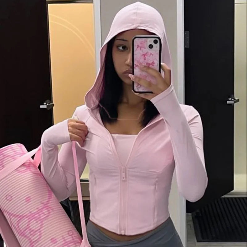 Top Yoga Slim Autumn with hood