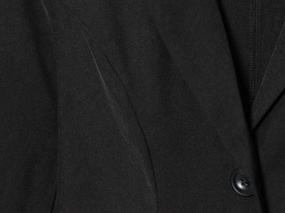 Women Elegant Lace Hem Black Suit Coat Fashion V-neck Single Breasted Slim Fit Blazer 2026 New Spring Office Lady Blazer Outwear