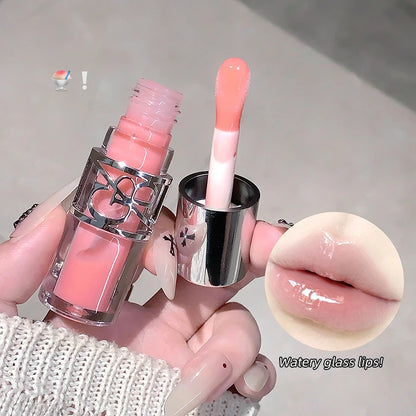 Gege Bear Sparkling Mirror Water Lip Gloss,hydrating and moisturizing Lip Gloss makeup, long-lasting color display lipstick gift