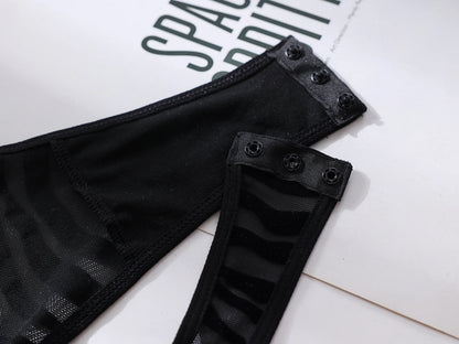 Ellolace Tight Fitting Lace Bodysuit Sexy See Through Erotic Body With Gloves Garter Night Club Outfit Sissy Crotchless Mesh Top