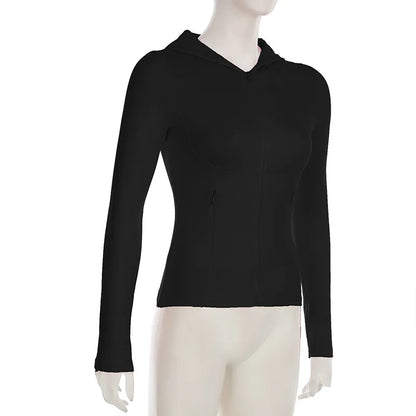 Top Yoga Slim Autumn with hood