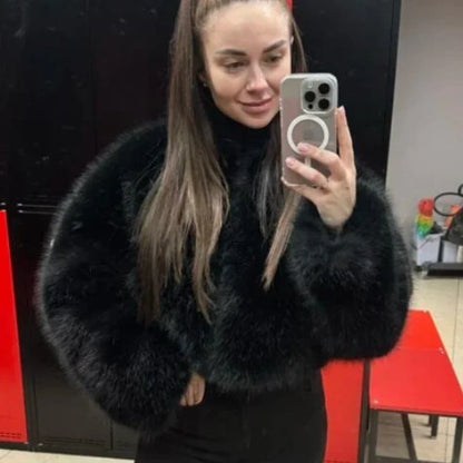 Clearance Fur Coat Women Warm Furry Long Sleeve Loose V-neek Female Outwear Autumn Winter Fashion Street All Match Lady Overcoat
