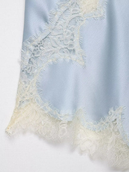 HH Sexy Women Asymmetrical Lace Slip Tops Summer Female Backless Sleeveless Off Shoulder Underwear Tanks Elegant Beach Camisole