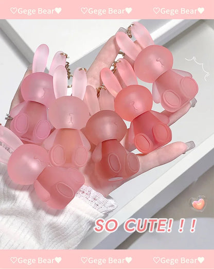 Gege Bear Rabbit Lip Glaze, Matte Velvet Lip Clay Long-lasting Color Non-drying Lipstick