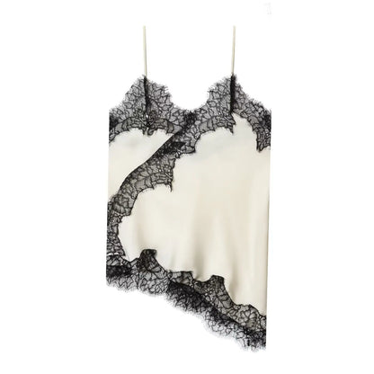 HH Sexy Women Asymmetrical Lace Slip Top