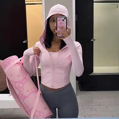 Top Yoga Slim Autumn with hood