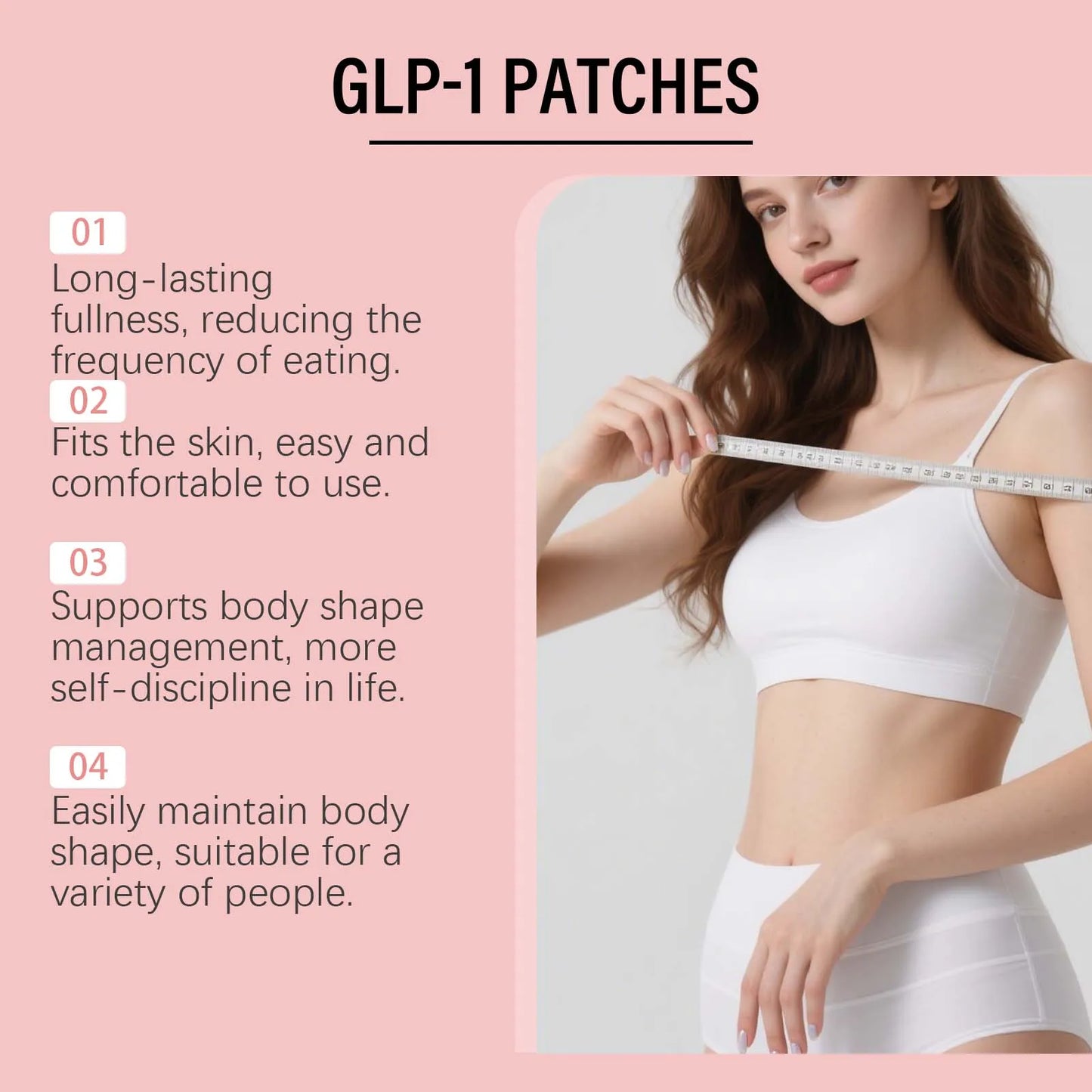 GLP-1 Patches For Body Shaping Fat Burning Anti Cellulite Improve Stomach Control Appetite Increase Metabolism Weight Loss Patch