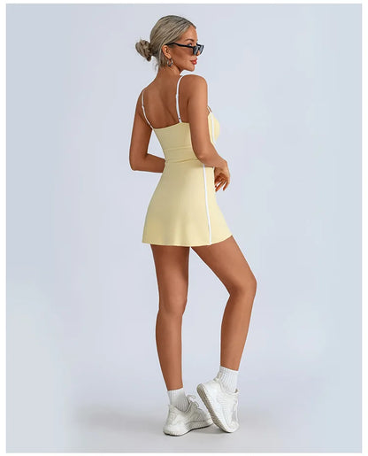Golf Tennis Dress with Pad Sports Set Yoga for Women Workout Pickleball Clothing Badminton Skorts Activewear