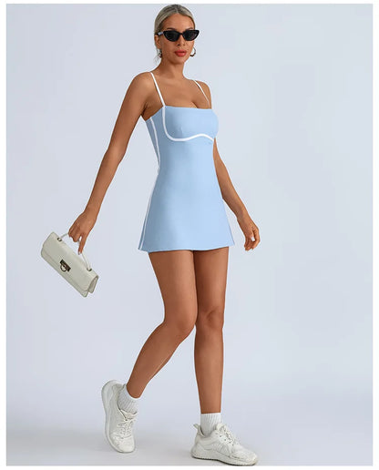 Golf Tennis Dress with Pad Sports Set Yoga for Women Workout Pickleball Clothing Badminton Skorts Activewear