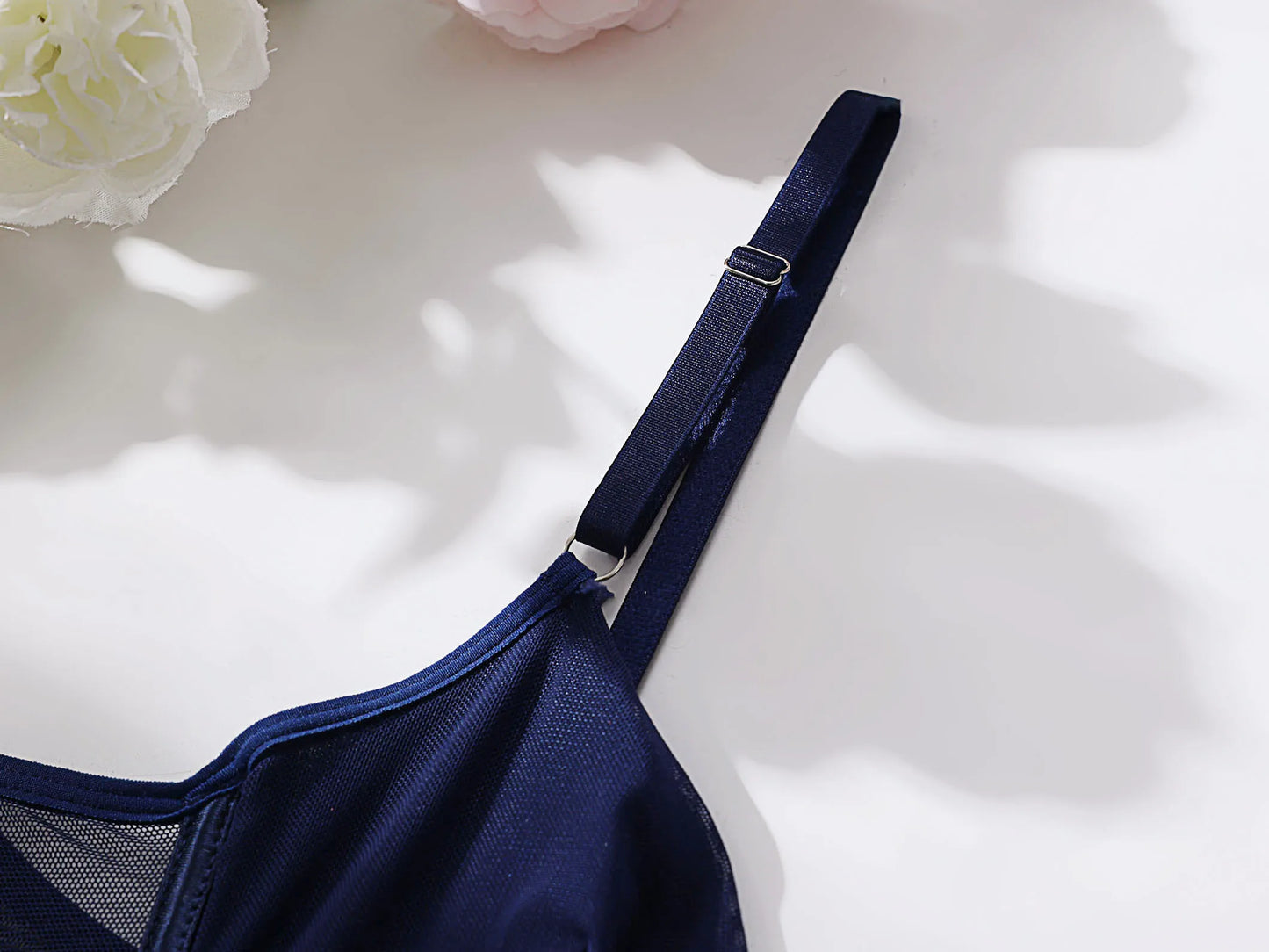 Ellolace Tight Fitting Lace Bodysuit Sexy See Through Erotic Body With Gloves Garter Night Club Outfit Sissy Crotchless Mesh Top